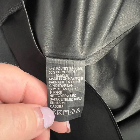 Jay Godfrey Stewart Vegan Leather Cutout Mini Dress Black Size 6‎ - Picture 11 of 11